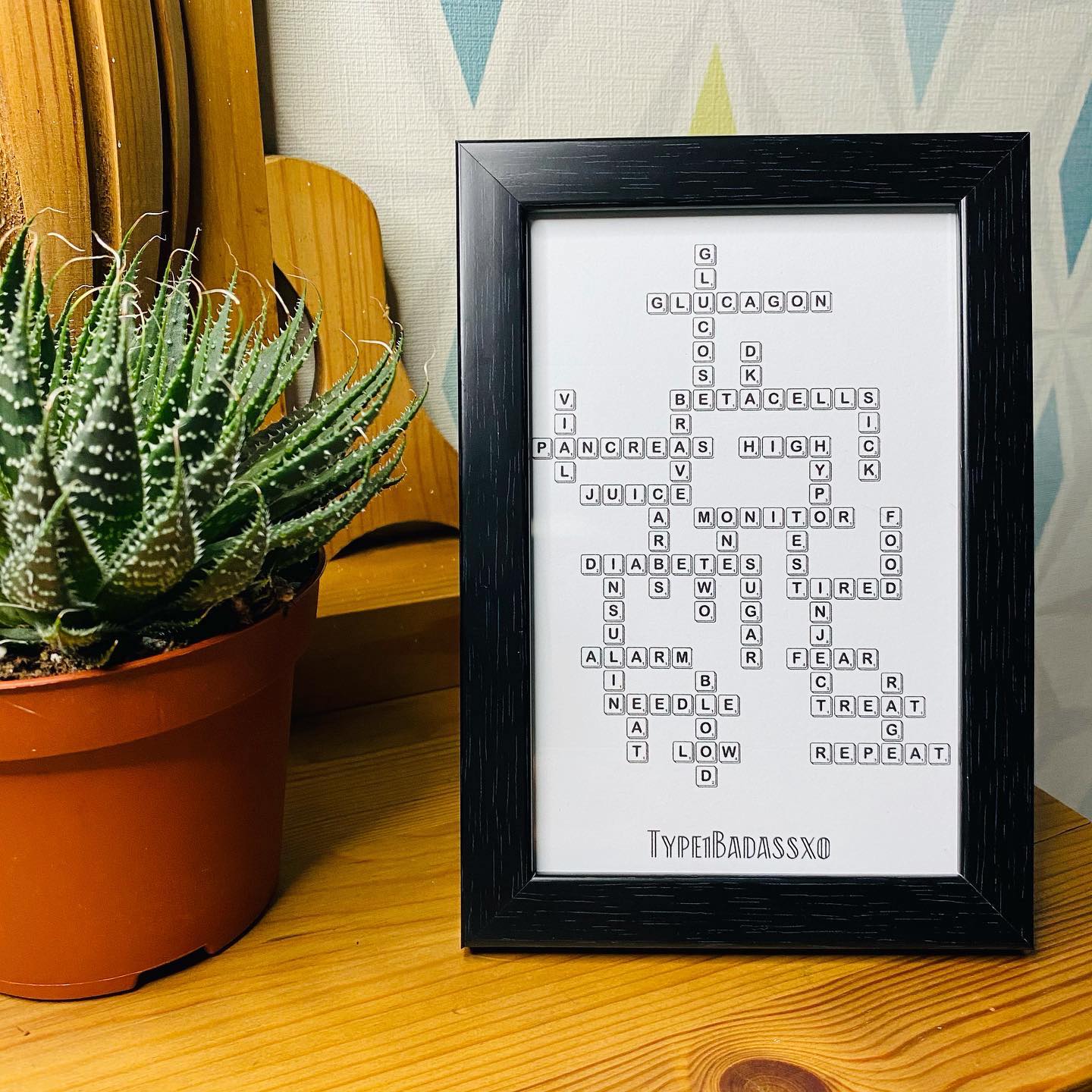 Scrabble Board Framed Art Print