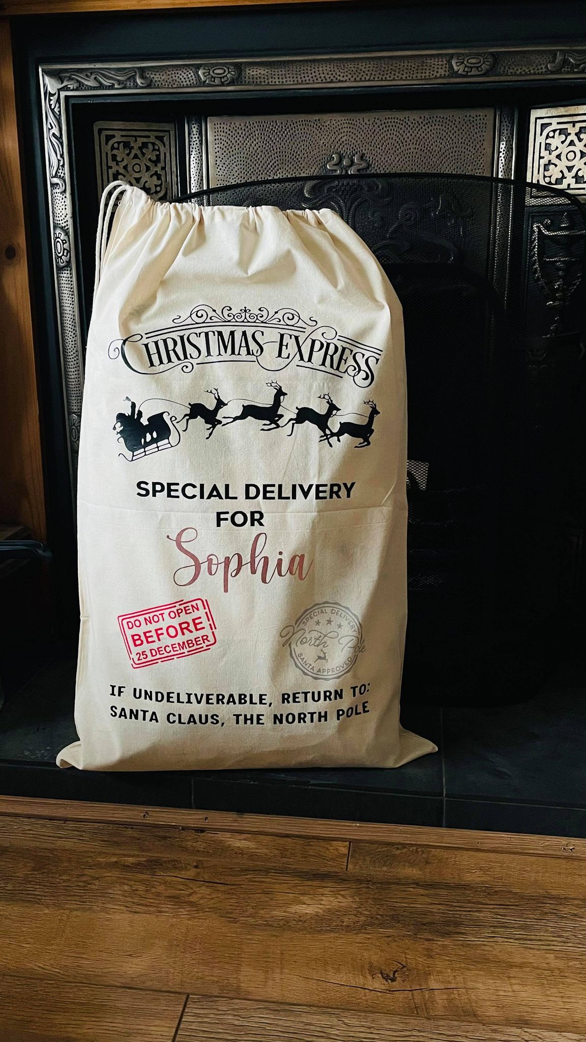Personalised Christmas Express Santa Sack