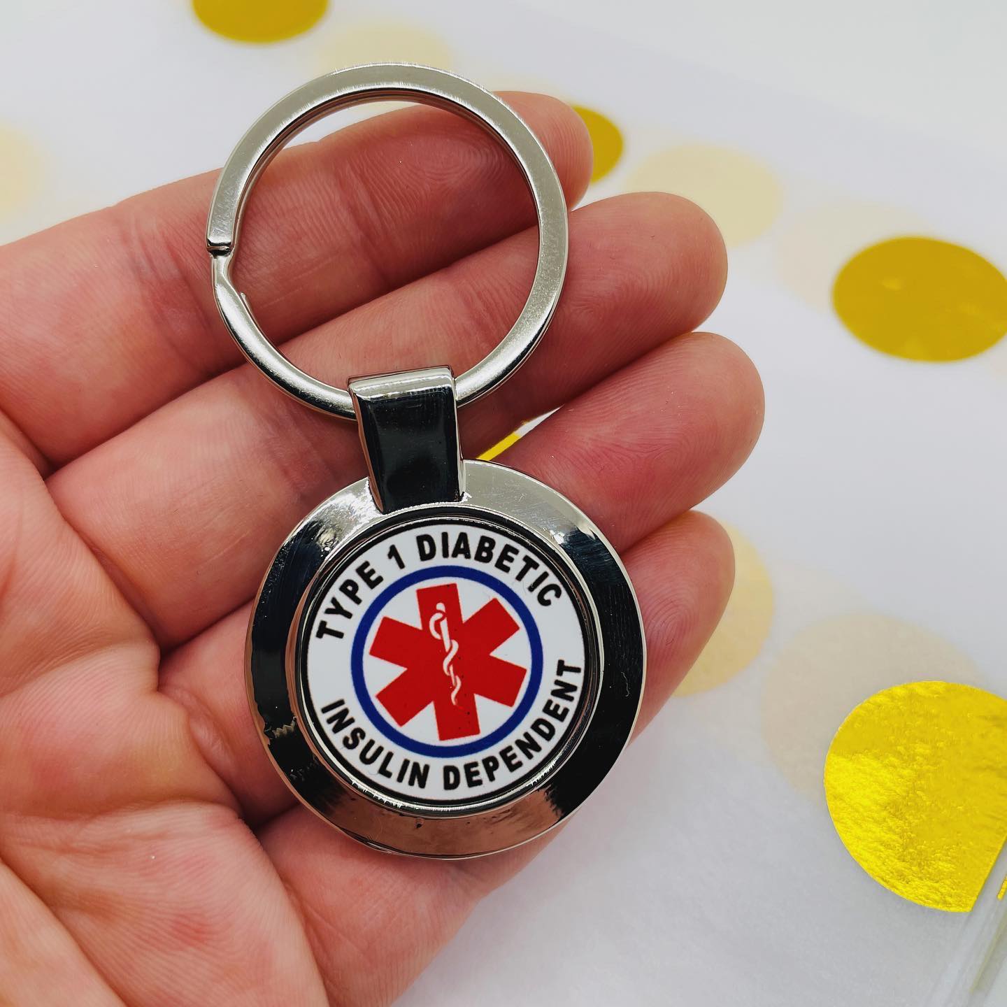 Type 1 Diabetic - Insulin Dependent Keyring