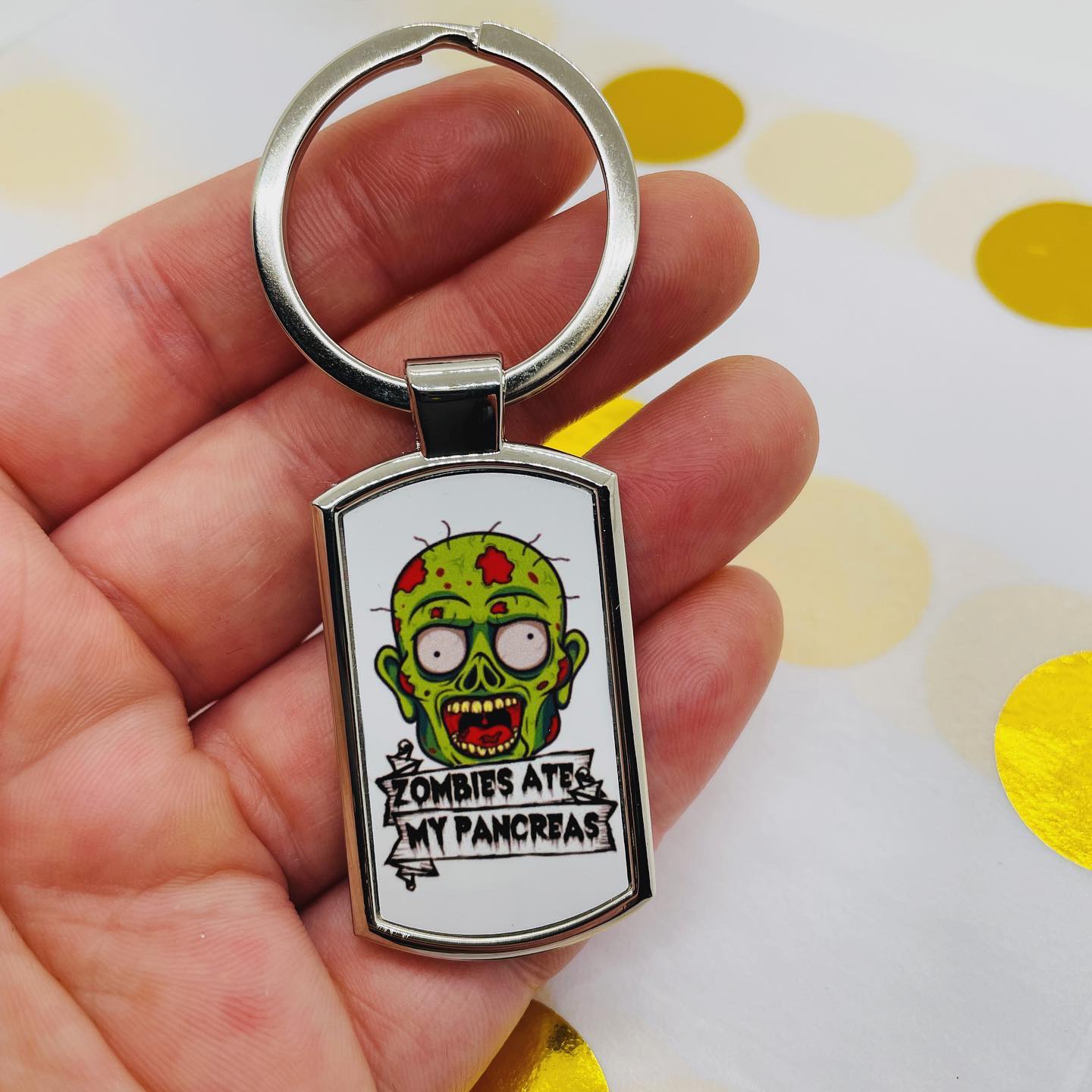 Zombies Ate My Pancreas Keyring