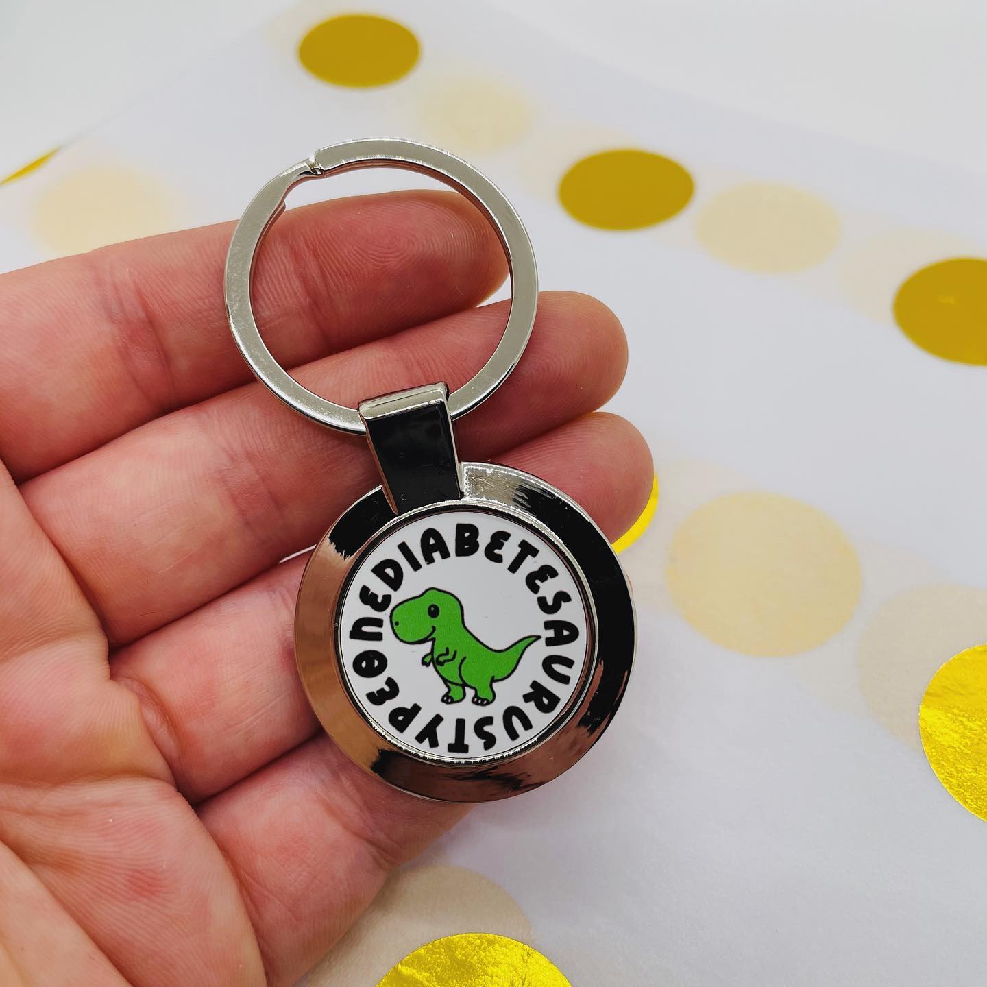 Typeonediabetesaurus Keyring