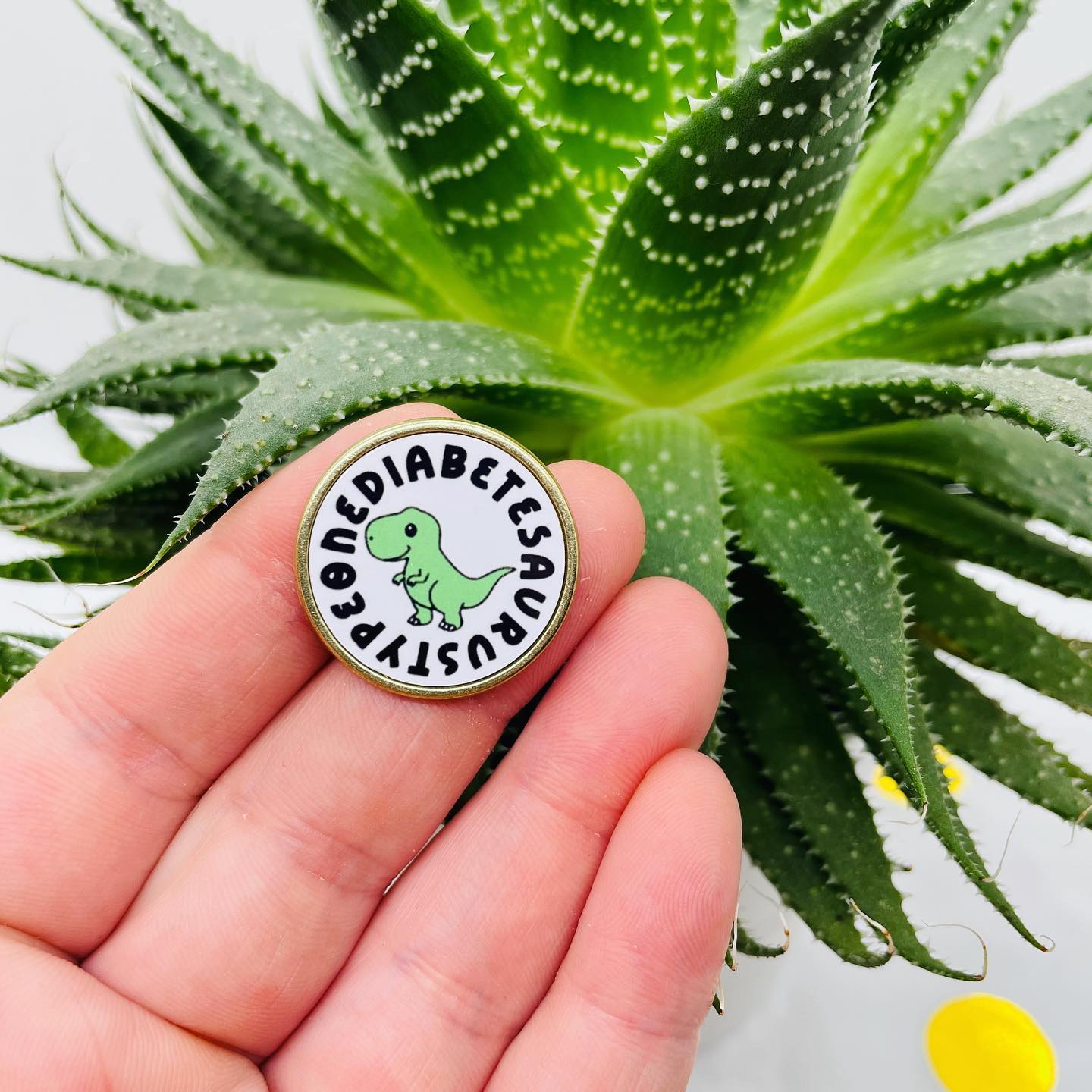 Typeonediabetesaurus Pin Badge