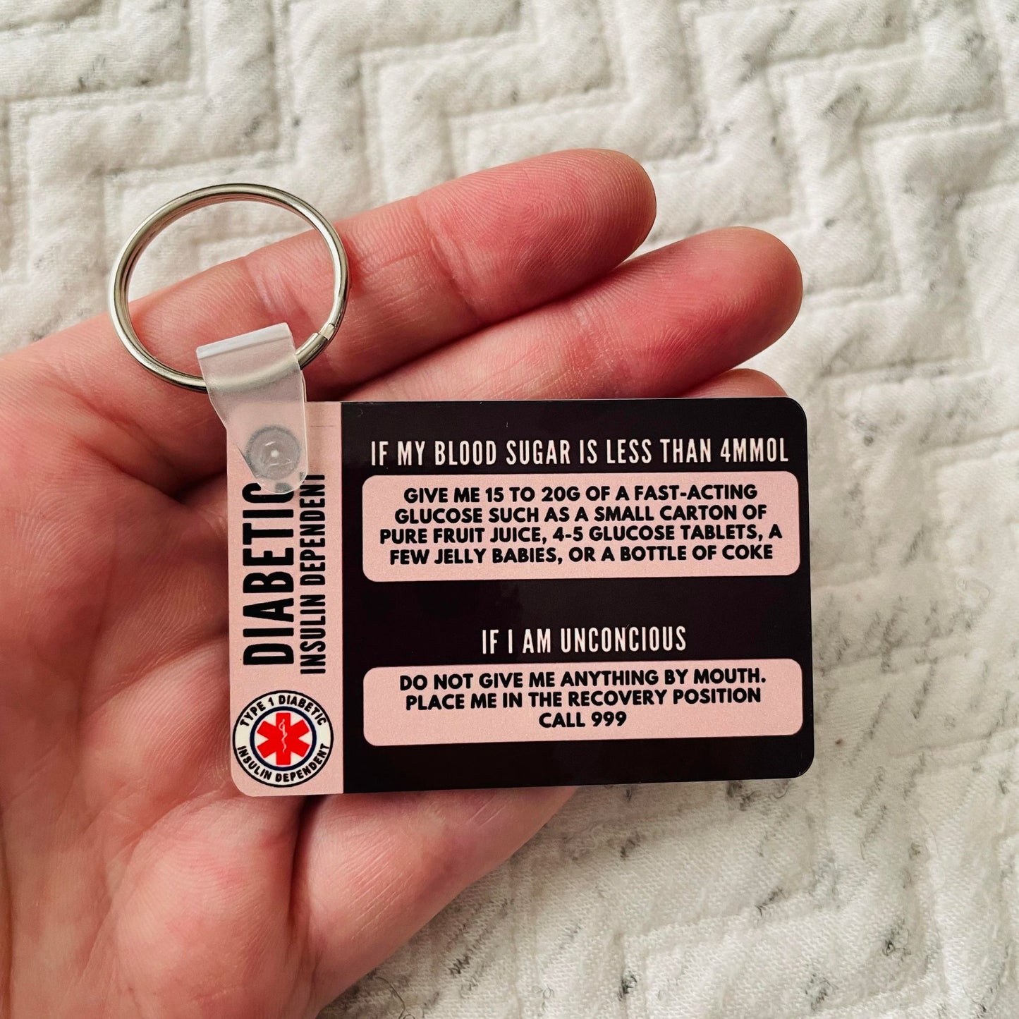 Type 1 Diabetic Keyring