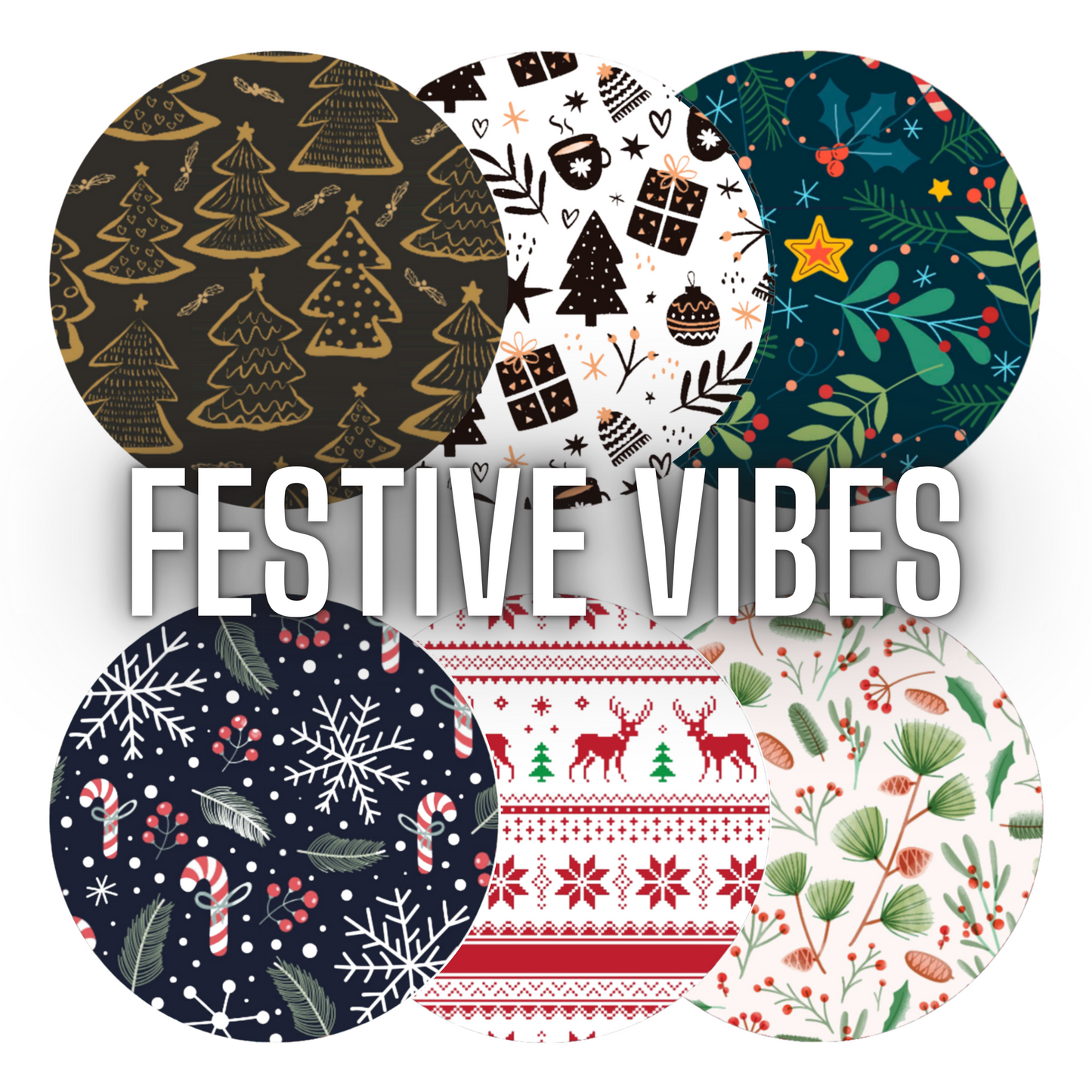 Festive Vibes / Badass Patches / Pack of 6