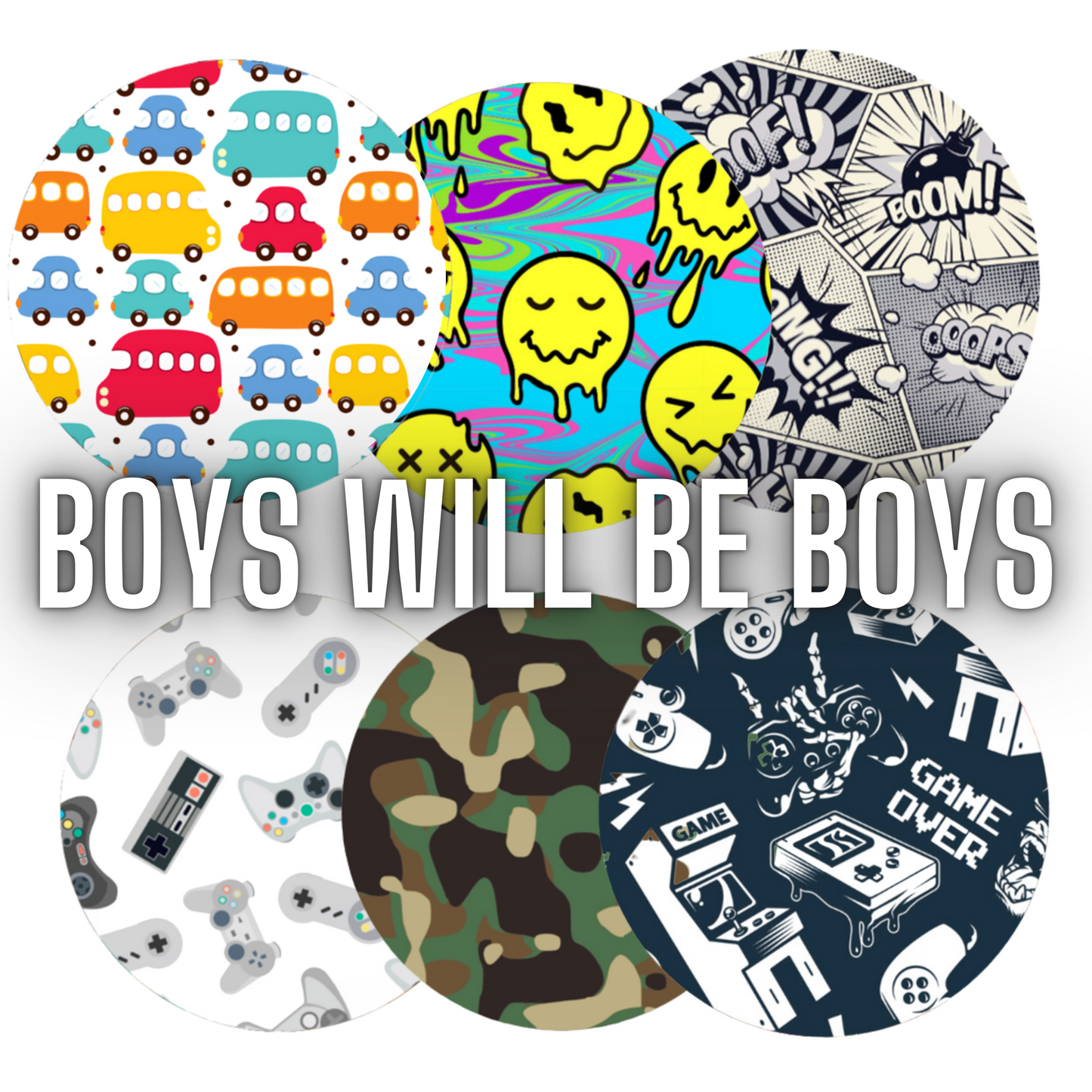 Boys Will Be Boys / Badass Patches / Pack of 6