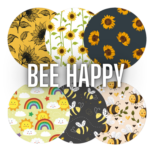 Bee Happy / Badass Patches / Pack of 6