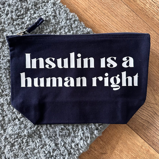 Insulin Is A human Right Wide Base Kit Bag