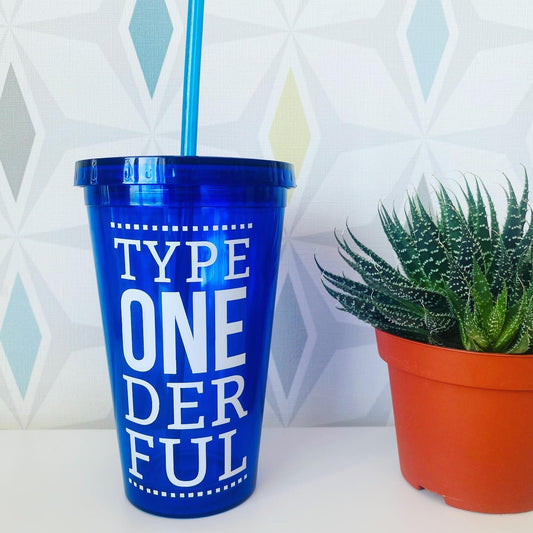 Type One Der Ful Acrylic Tumbler In Blue
