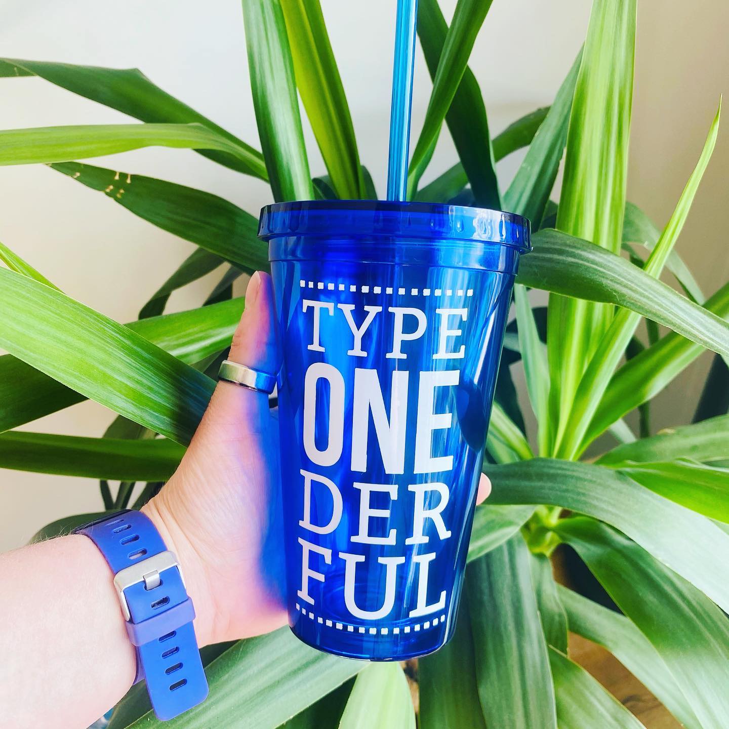 Type One Der Ful Acrylic Tumbler In Blue