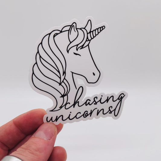 Chasing Unicorns Sticker