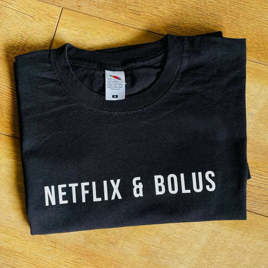 Netflix & Bolus T Shirt - MEDIUM / BLACK
