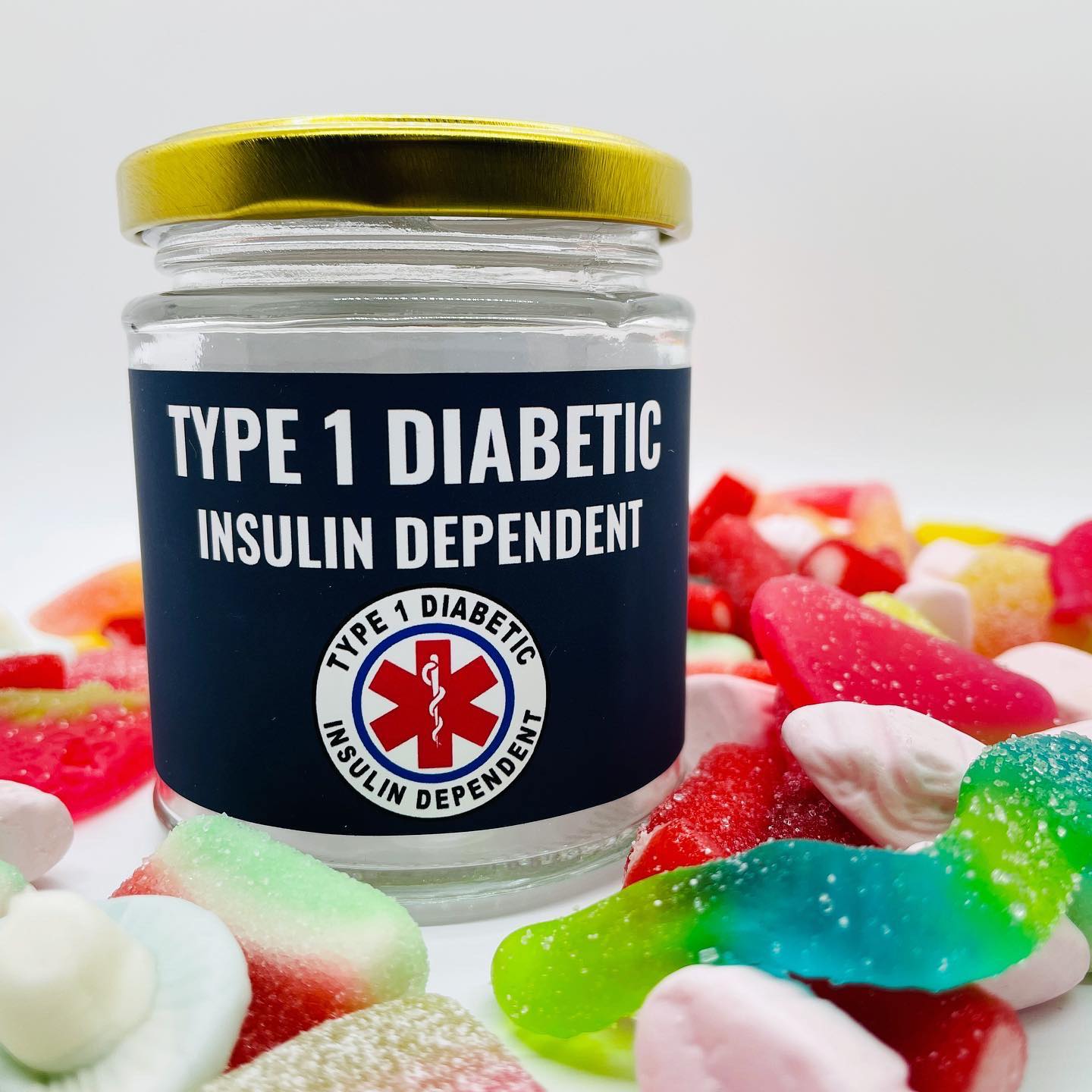 Type 1 Diabetic Glass Hypo Jar