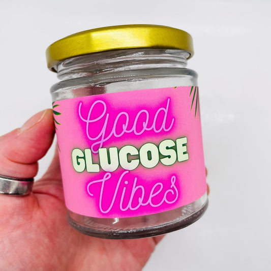 Good Glucose Vibes Glass Hypo Jar