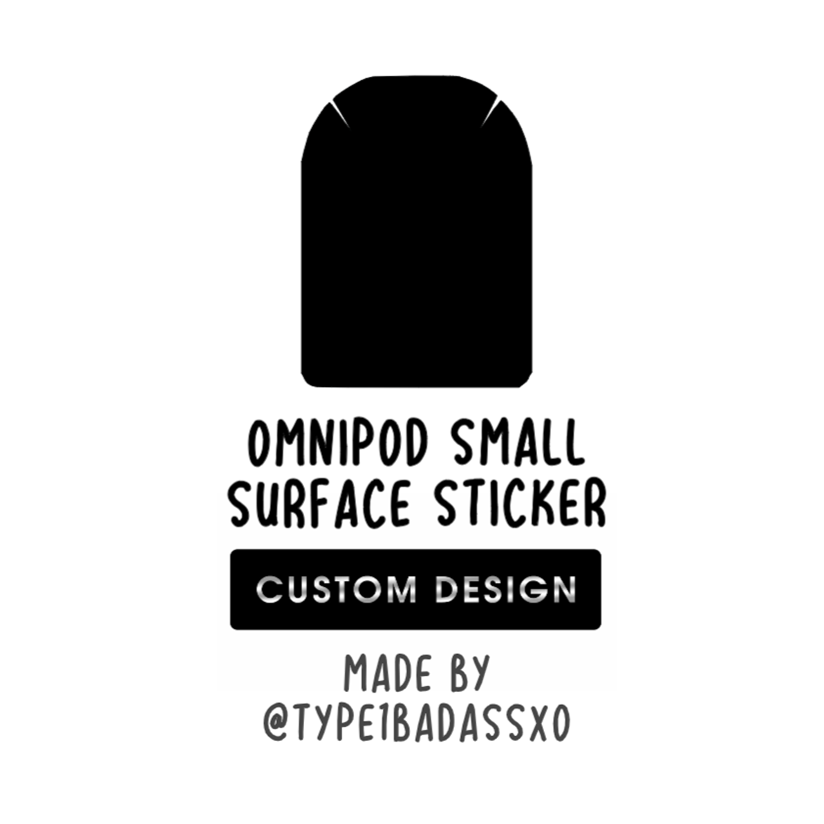 Custom Design - Omnipod Small Surface Sticker