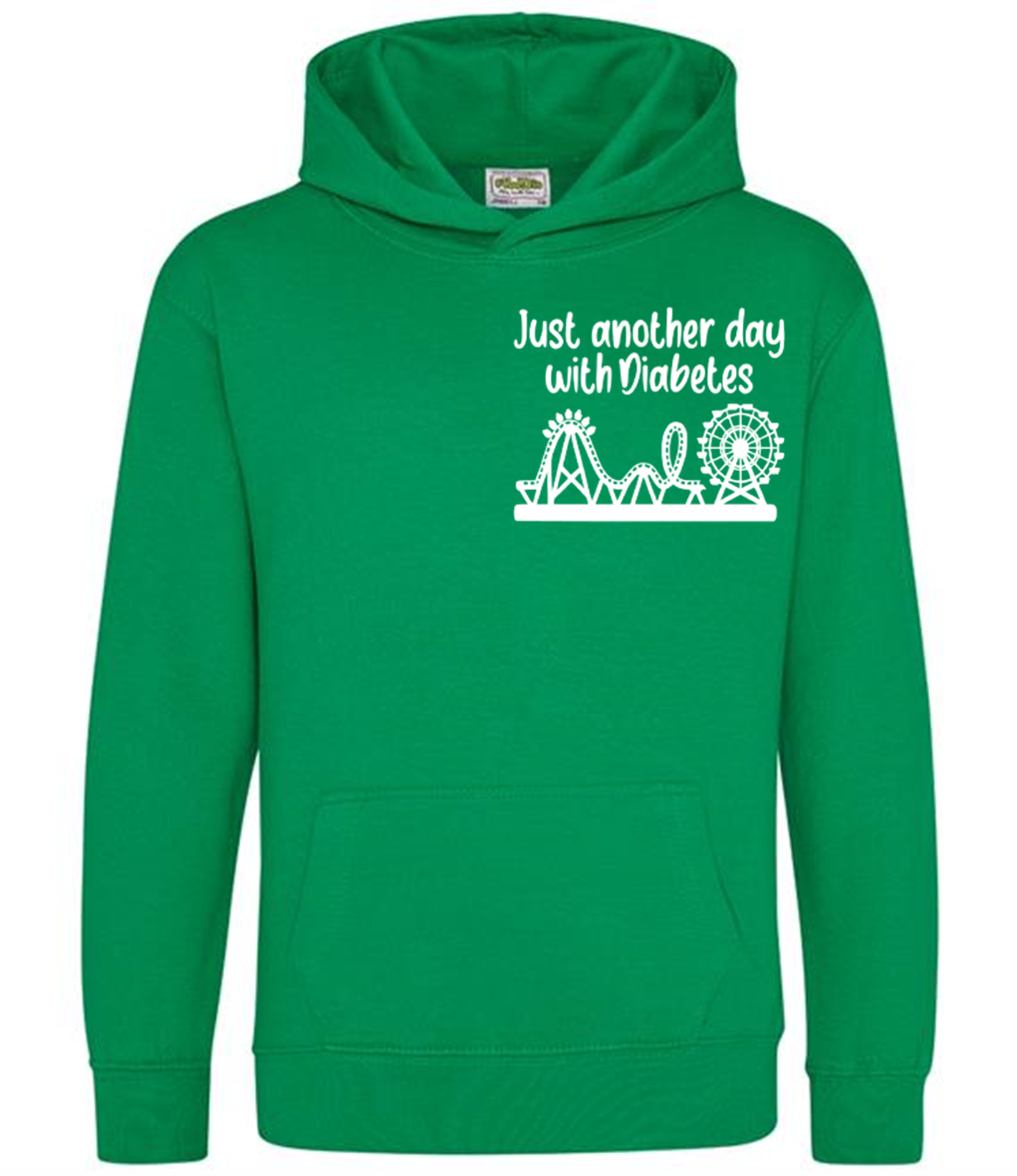 Just Another Day With Diabetes (Rollercoaster) Kids Hoodie