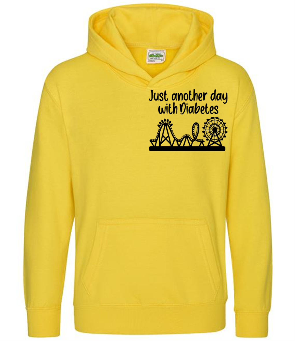 Just Another Day With Diabetes (Rollercoaster) Kids Hoodie