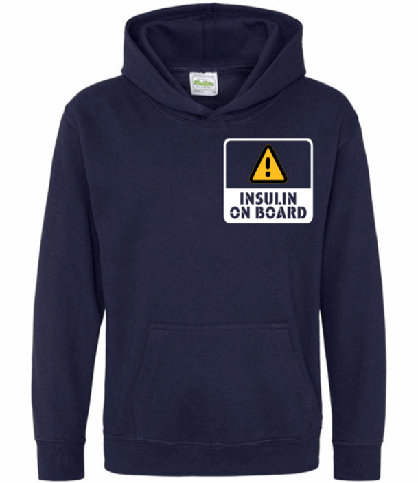 Insulin On Board Kids Hoodie