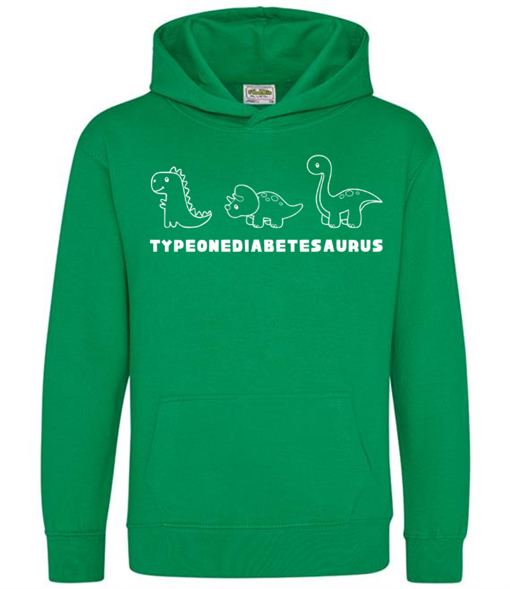 Typeonediabetesaurus Kids Hoodie