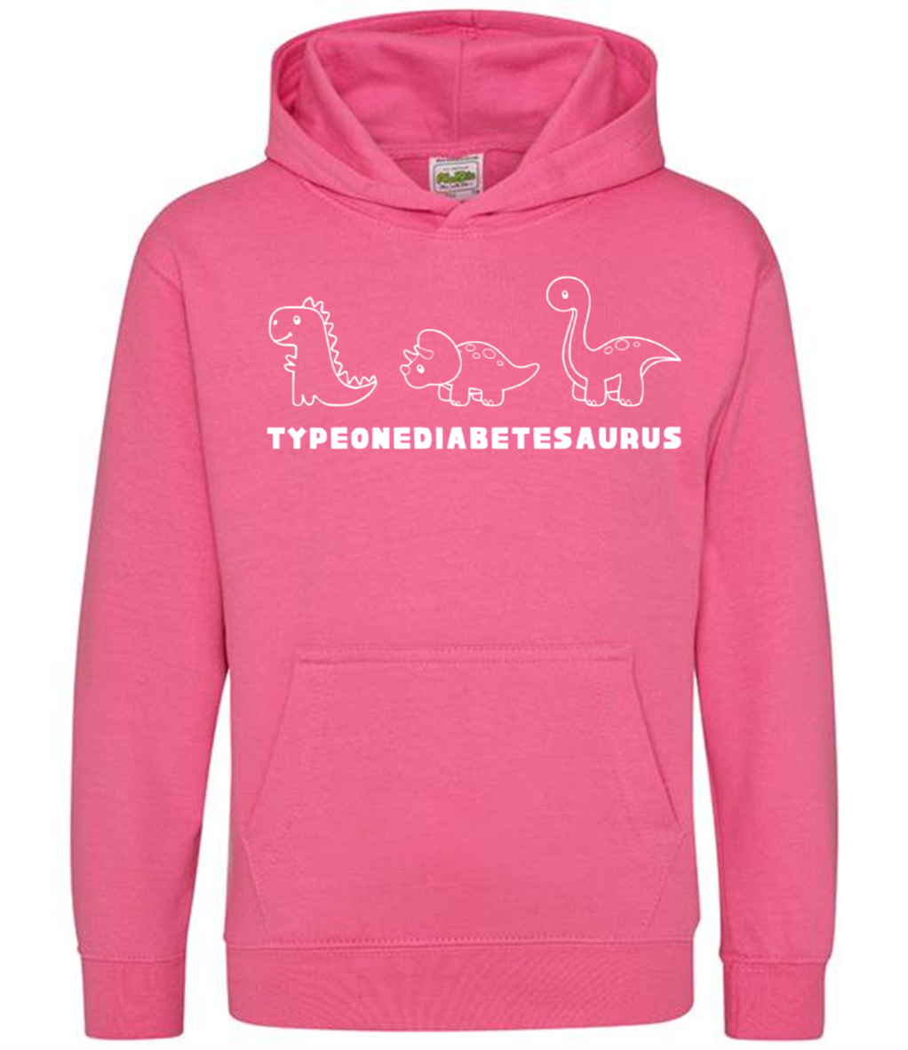 Typeonediabetesaurus Kids Hoodie