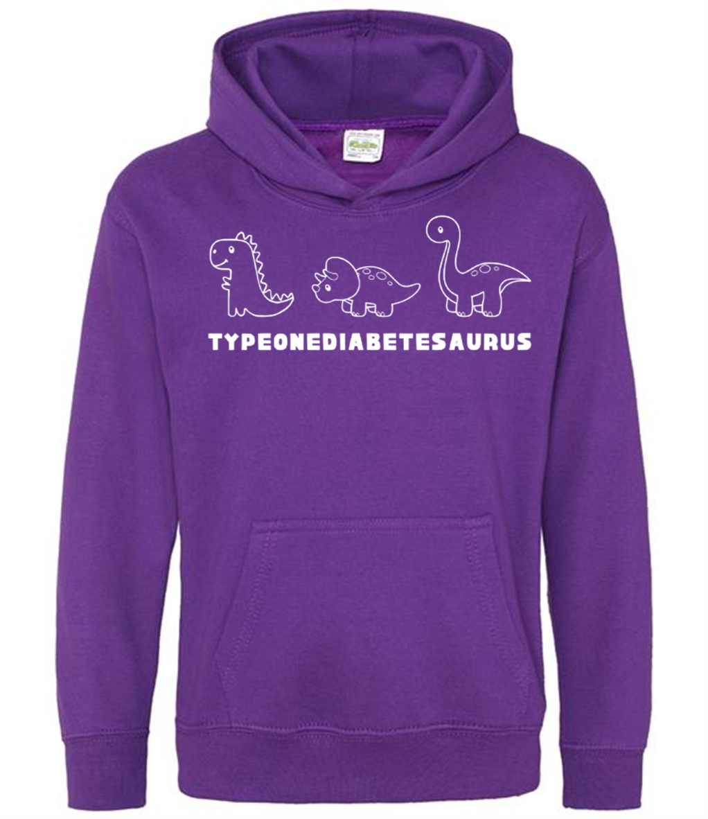 Typeonediabetesaurus Kids Hoodie