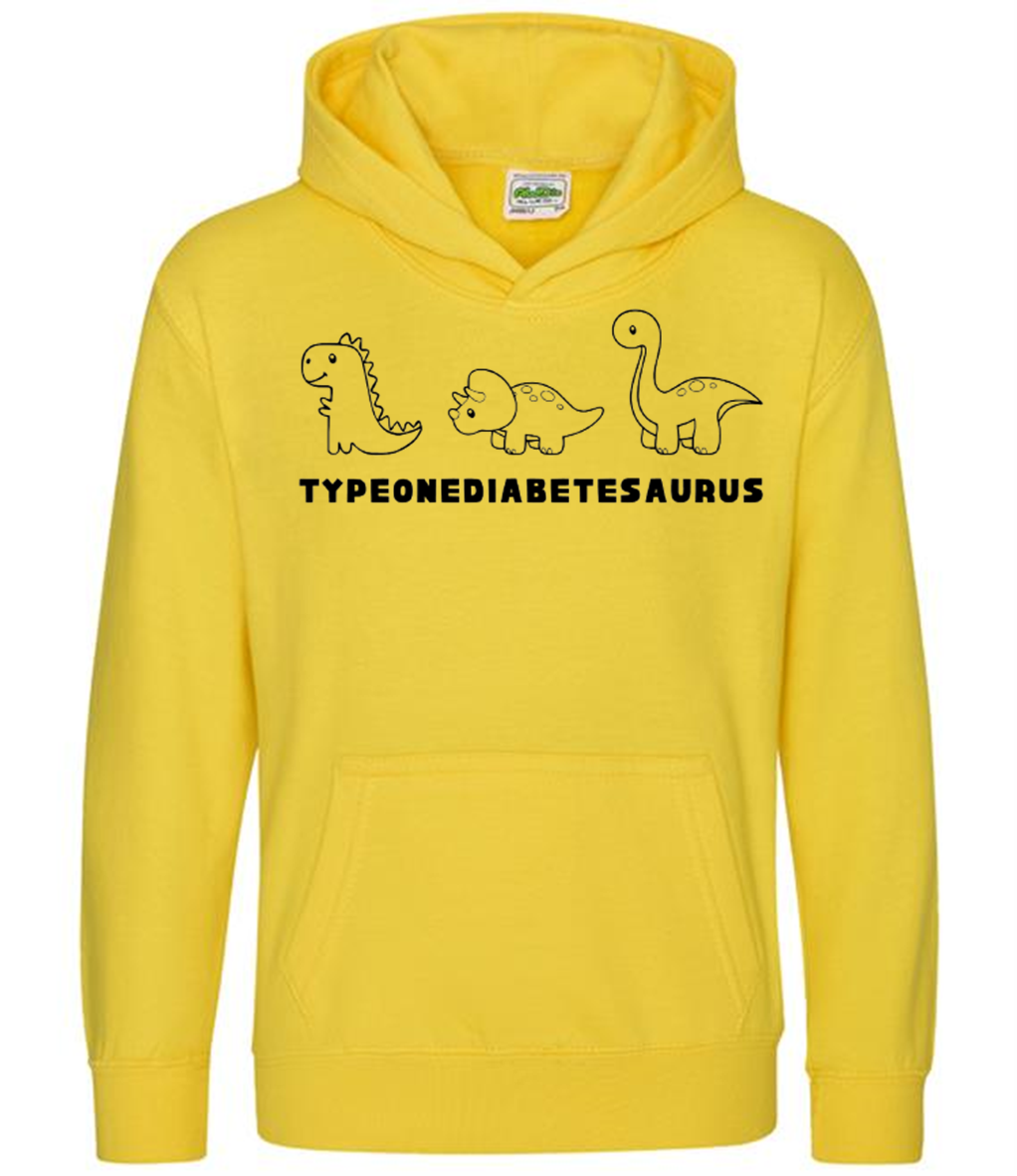 Typeonediabetesaurus Kids Hoodie