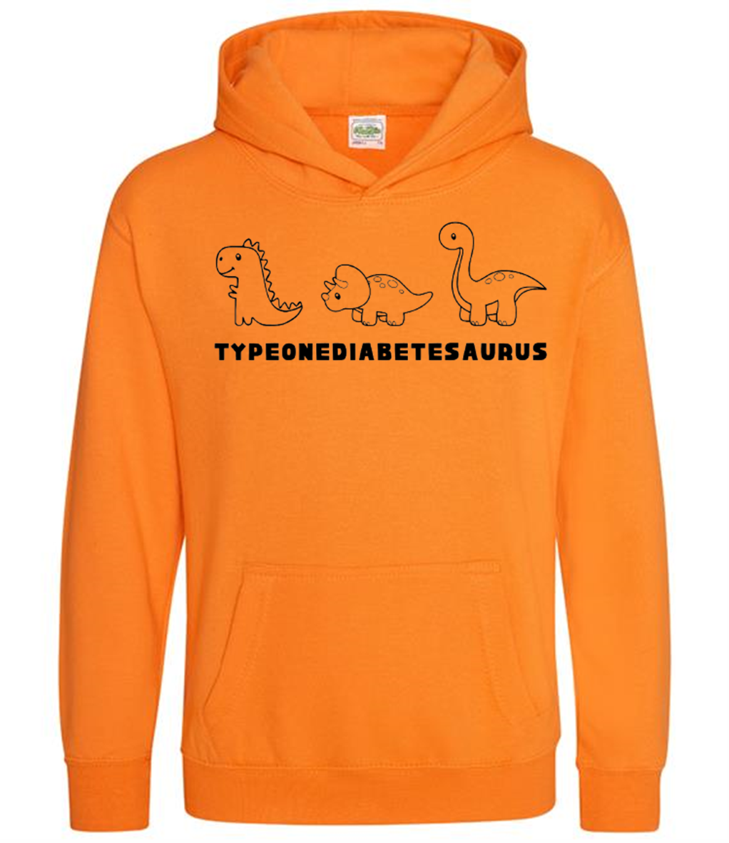 Typeonediabetesaurus Kids Hoodie