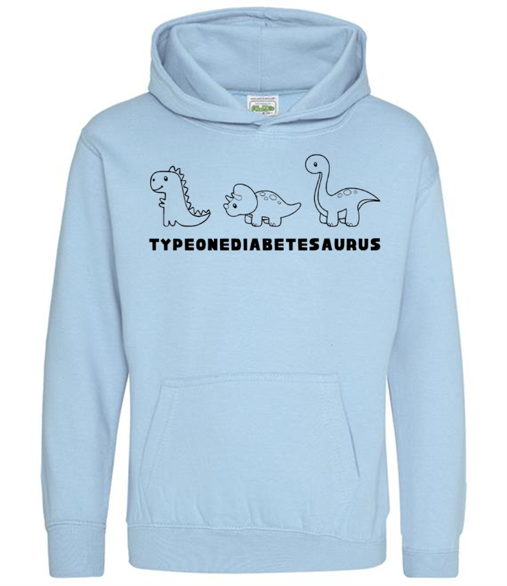 Typeonediabetesaurus Kids Hoodie