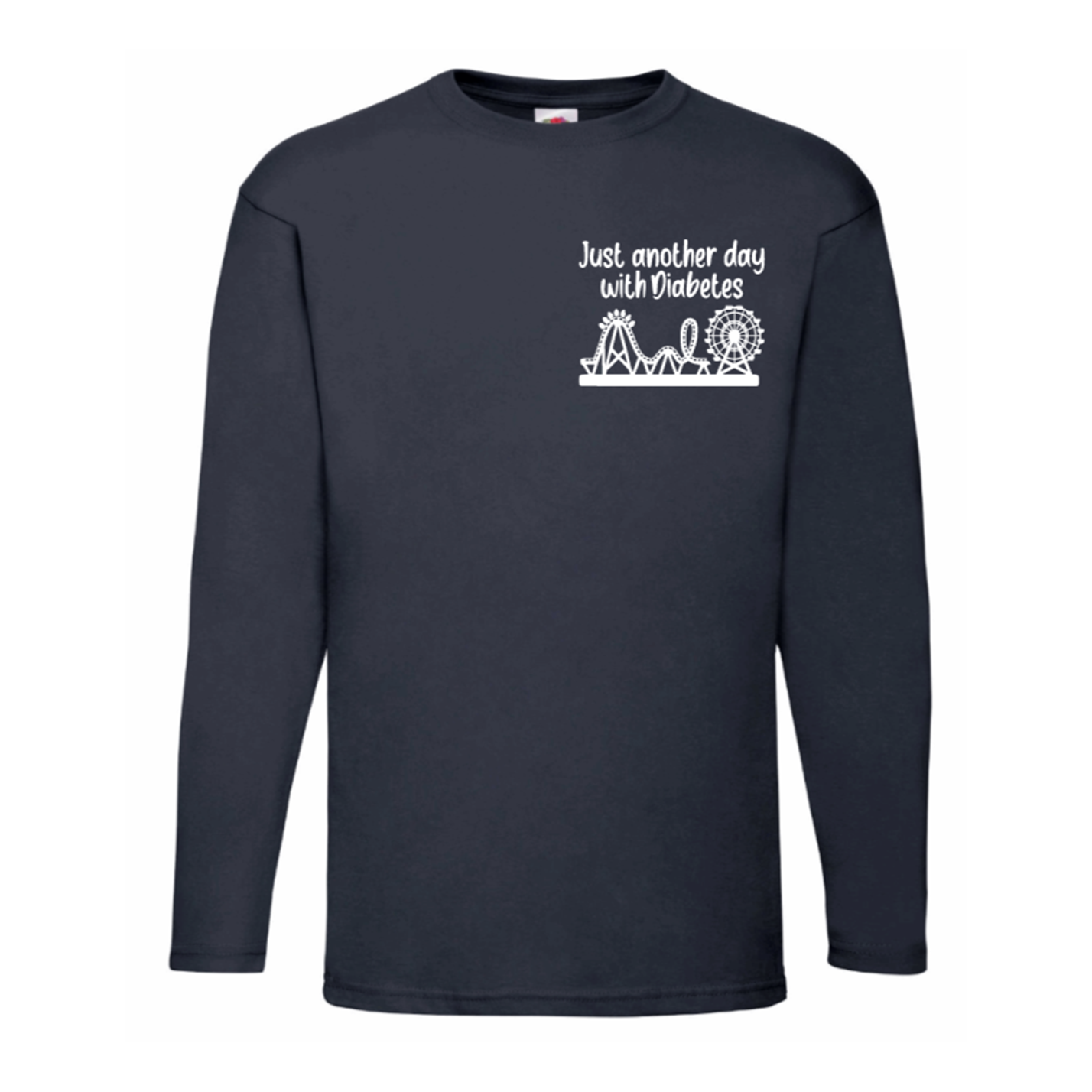 Just Another Day With Diabetes (Rollercoaster) Long Sleeve T Shirt