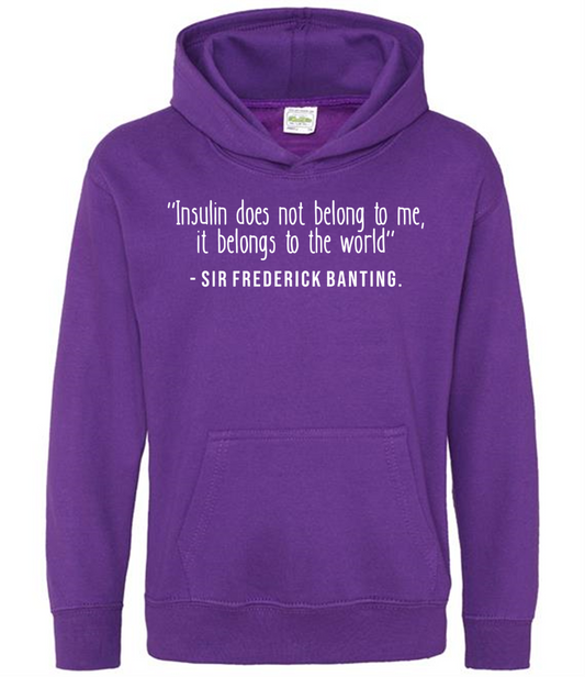 Insulin Does Not Belong To Me, It Belongs To The World Kids Hoodie