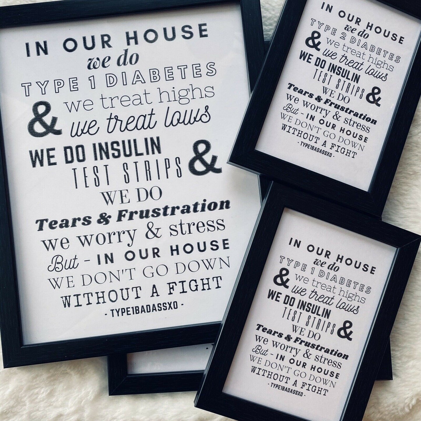 In This House We Don't Go Down Without A Fight Framed Art Print