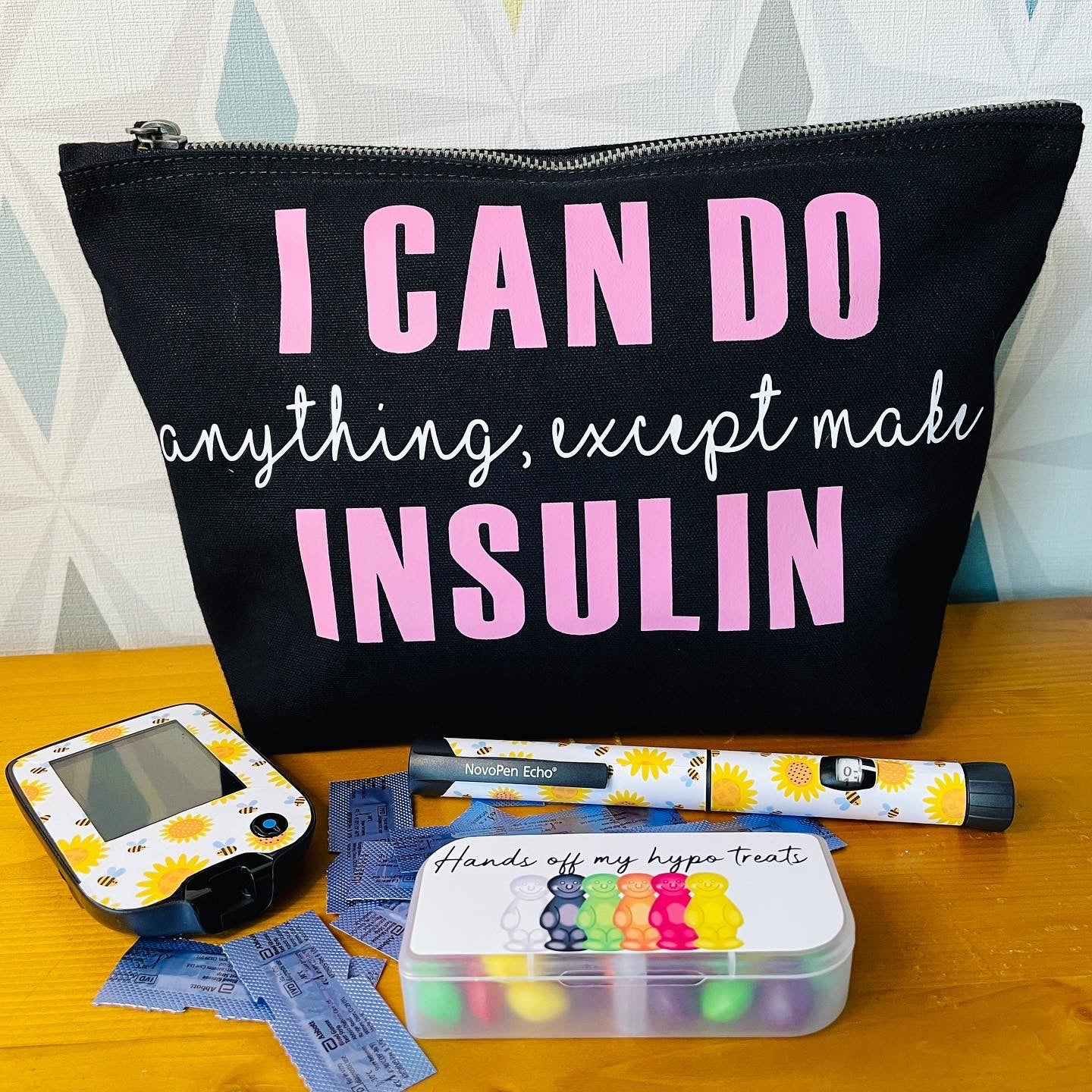 I Can Do Anything, Except Make Insulin - Wide Base Kit Bag