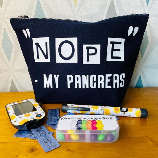 "Nope" - My Pancreas - Wide Base Kit Bag