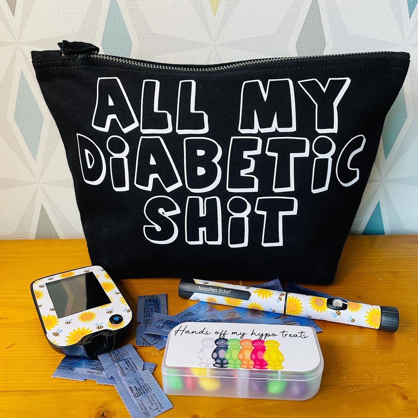All My Diabetic Shit - Wide Base Kit Bag