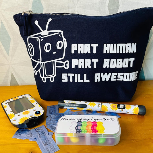 Part Human Part Robot Still Awesome - Wide Base Kit Bag