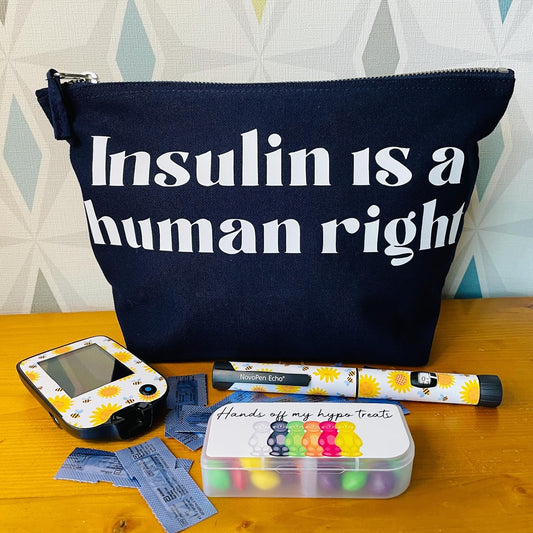 Insulin Is A Human Right - Wide Base Kit Bag