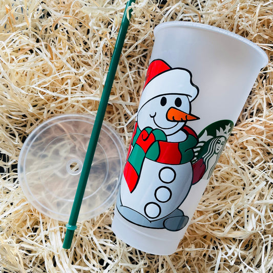 Snowman Starbucks Cup