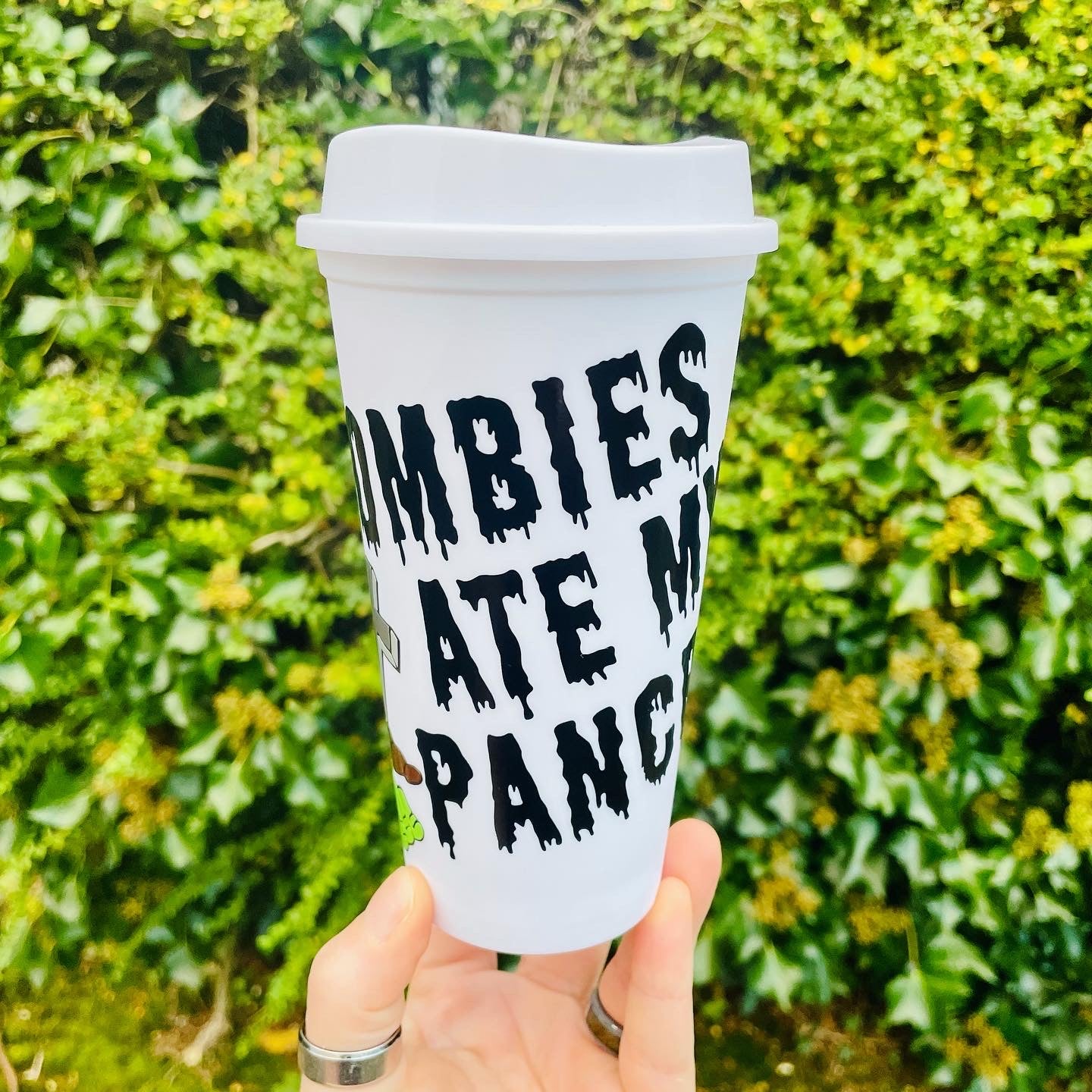 Zombies Ate My Pancreas Coffee Cup