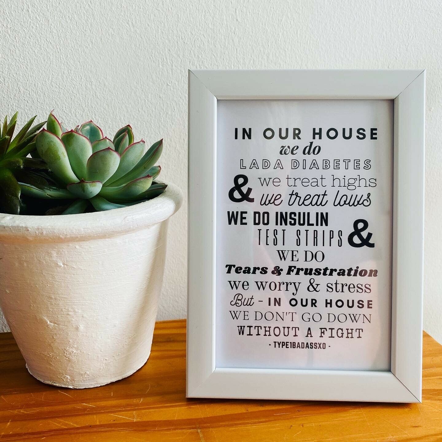 In This House We Don't Go Down Without A Fight Framed Art Print